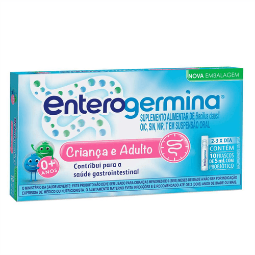 Probiótico Enterogermina com 10 Flaconetes 5ml Sanofi