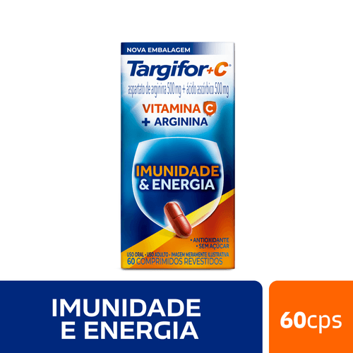 Vitamina C + Arginina Targifor+C Imunidade & Energia com 60 Comprimidos Sanofi