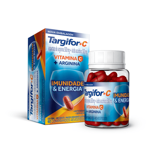 Vitamina C + Arginina Targifor+C Imunidade & Energia com 60 Comprimidos Sanofi
