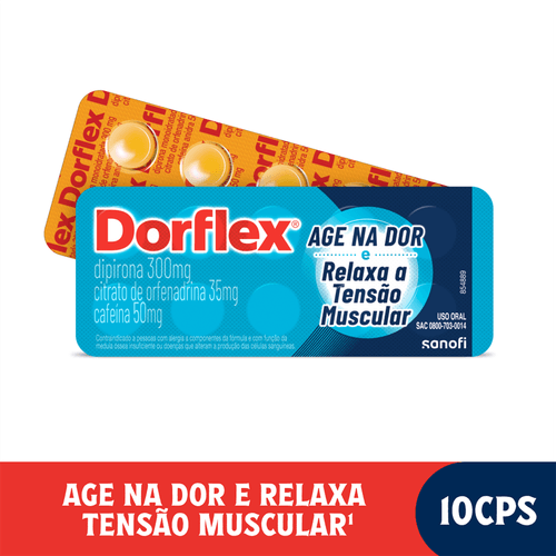 Analgésico e Relaxante Muscular Dorflex com 10 Comprimidos Sanofi
