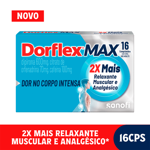 Analgésico e Relaxante Muscular Dorflex Max com 16 Comprimidos Sanofi