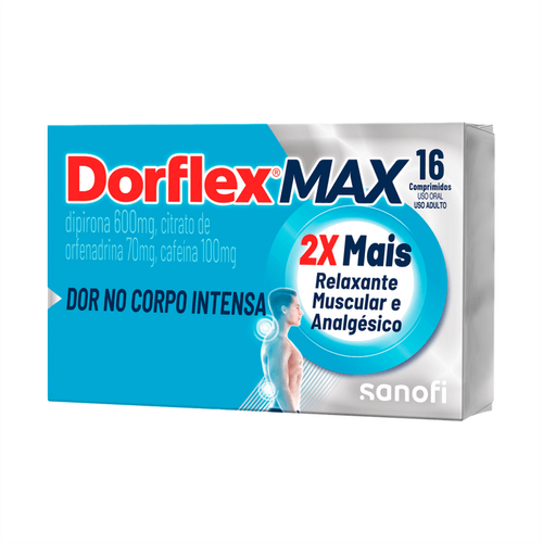 Analgésico e Relaxante Muscular Dorflex Max com 16 Comprimidos Sanofi