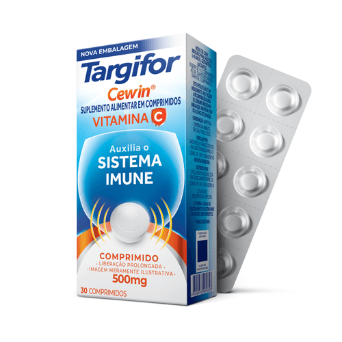 Vitamina C Targifor Cewin 500mg com 30 Comprimidos Sanofi