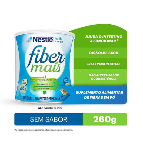 Suplemento Alimentar de Fibras Fibermais Sem Sabor 260g