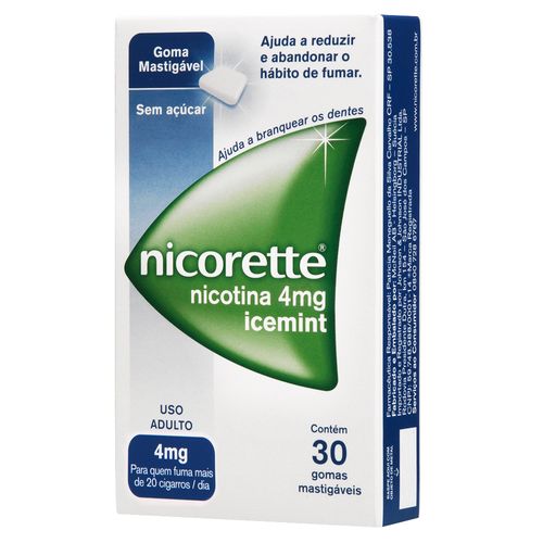 Nicorette icemint 4mg com 30 comprimidos