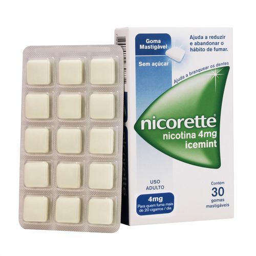 Nicorette icemint 4mg com 30 comprimidos