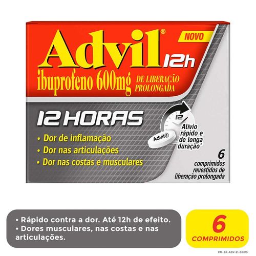 Advil 12h 600mg com 6 Comprimidos