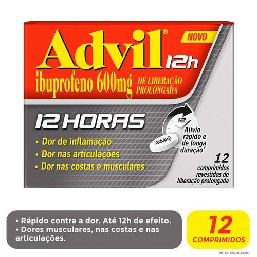 Advil 12h 600mg com 12 Comprimidos