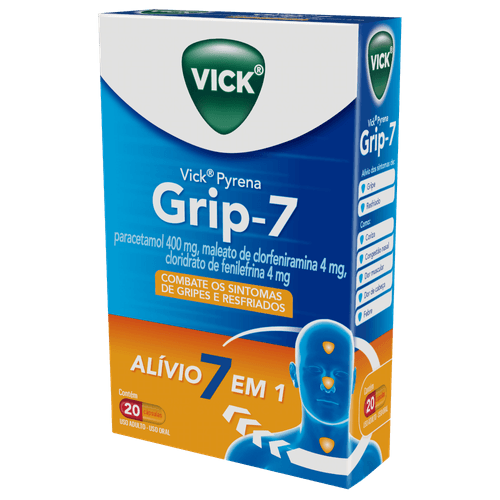 Vick Pyrena Grip 7 com 20 Cápsulas