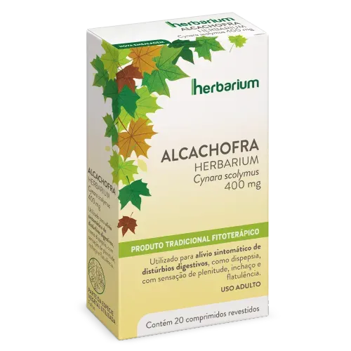 Alcachofra 400mg com 20 Comprimidos Herbarium
