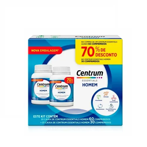 Centrum Kit com 60 Comprimidos + 30 Comprimidos com 70% de Desconto