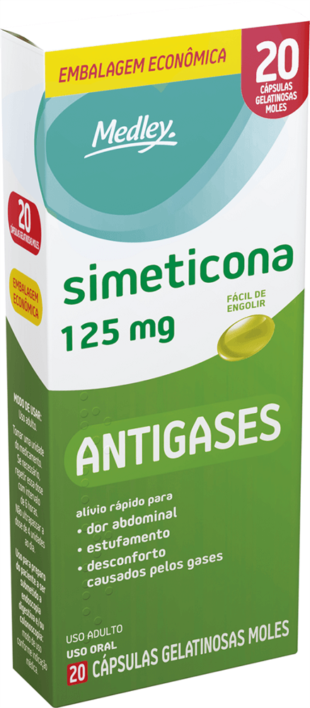 Simeticona 125mg com 20 Cápsulas Medley