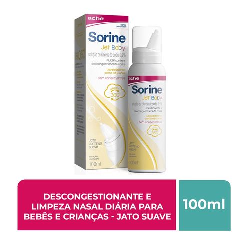 Sorine Jet Baby 0,9% Descongestionante Nasal Jato Continuo Suave 100ml
