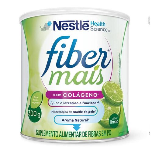 Suplemento Alimentar de Fibras Fibermais Colágeno Mix de Fibras Sabor Limão 300g
