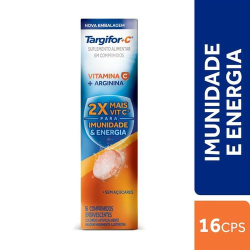 Vitamina C e Arginina Targifor C Adulto com 16 Comprimidos Efervescentes Sanofi