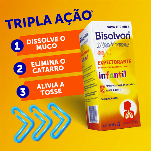 Expectorante Bisolvon Xarope Infantil 120ml Sanofi