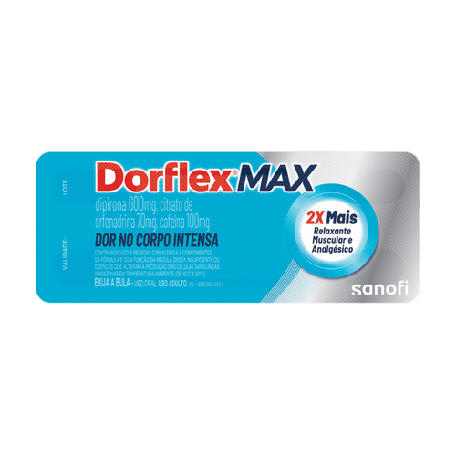 Analgésico e Relaxante Muscular Dorflex Max com 4 Comprimidos Sanofi