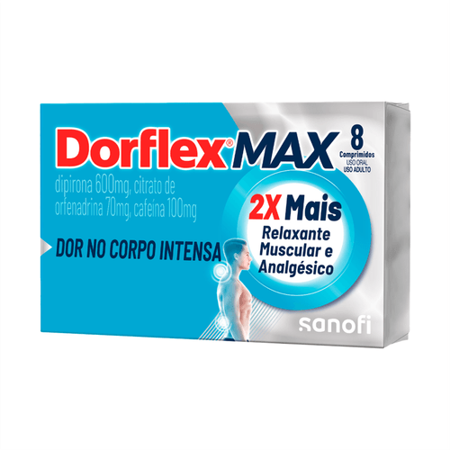 Analgésico e Relaxante Muscular Dorflex Max com 8 Comprimidos Sanofi