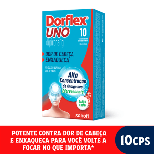 Dorflex Uno Enxaqueca 1g com 10 Comprimidos Efervescentes Sanofi
