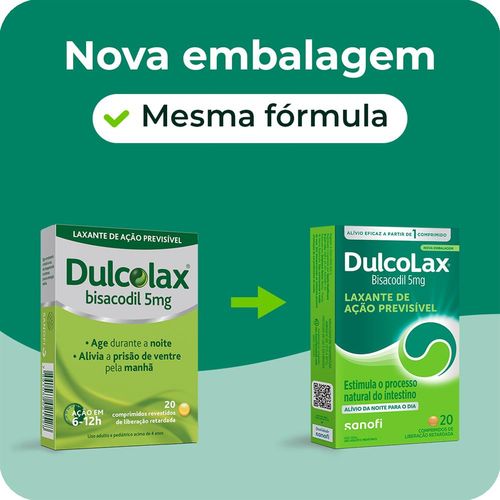 Laxante Dulcolax com 20 Comprimidos