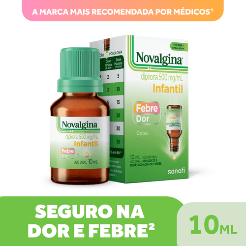 Analgésico e Antitérmico Novalgina Infanfil Solução Gotas 10ml Sanofi