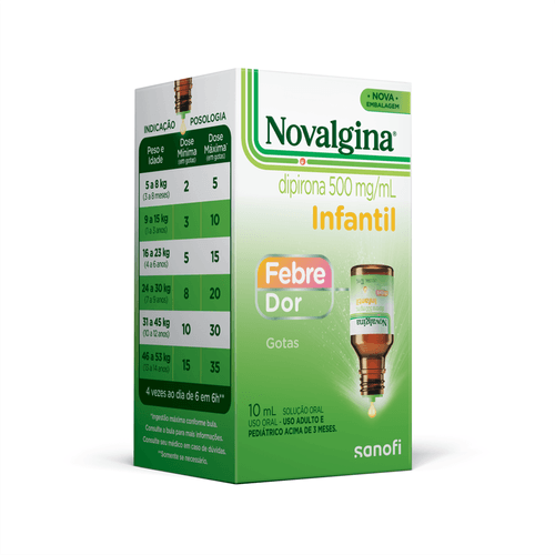 Analgésico e Antitérmico Novalgina Infanfil Solução Gotas 10ml Sanofi