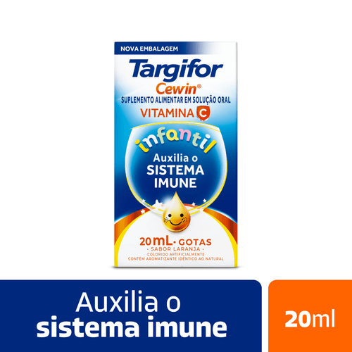 Vitamina C Targifor Cewin Laranja 200mg Gotas 20ml