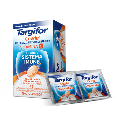 Vitamina C Targifor Cewin 1g com 10 Comprimidos Efervescentes Sanofi