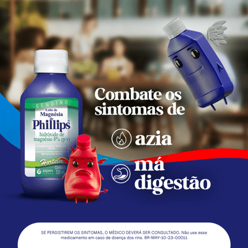 Leite de Magnésia Phillips Hortelã 120ml