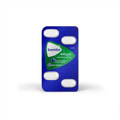 Sonridor Rapid Paracetamol 500mg com 4 Comprimidos