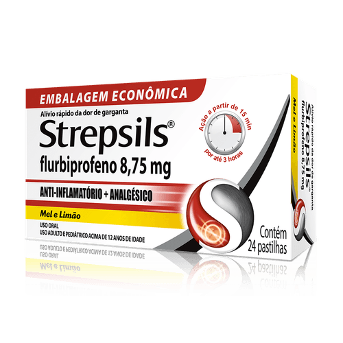 Strepsils Mel e Limão com 24 Pastilhas