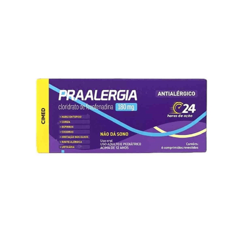 Praalergia 180mg com 6 comprimidos
