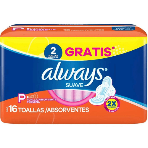Absorvente Always Suave com Abas P com 16 Unidades Leve Mais Por Menos