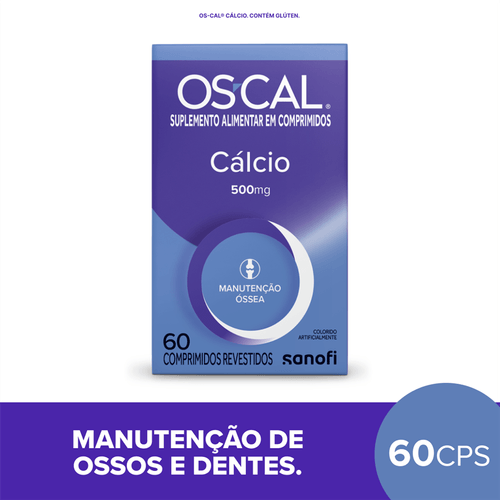 OS-CAL Calcio 500mg com 60 Comprimidos Sanofi
