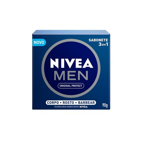 Kit Sabonete Barra Nivea Men Protec Original 3 em 1 90g