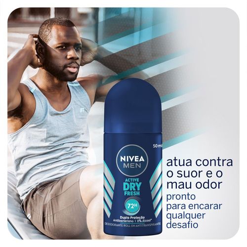 Desodorante Roll On Nivea Men Active Dry Fresh 50ml