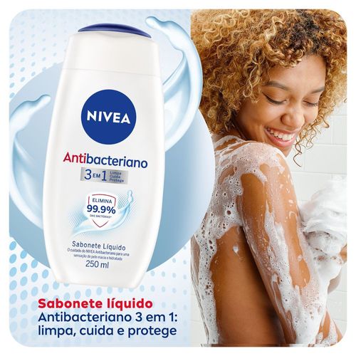 Sabonete Líquido Nivea Antibacteriano 3 em 1 250ml