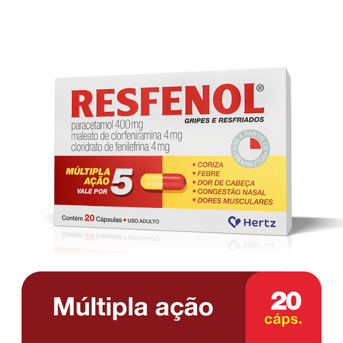 Resfenol Multipla Ação com 20 Cápsulas