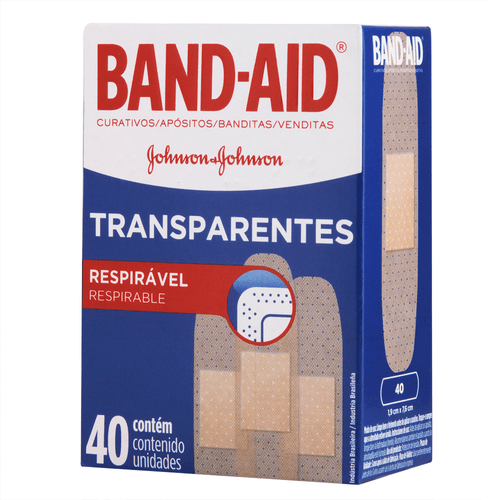Curativo Band-Aid Transparente Com 40 Unidades