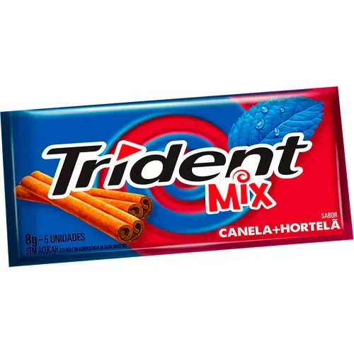 Chiclete Trident Canela com Hortelã com 5 Unidades 8g