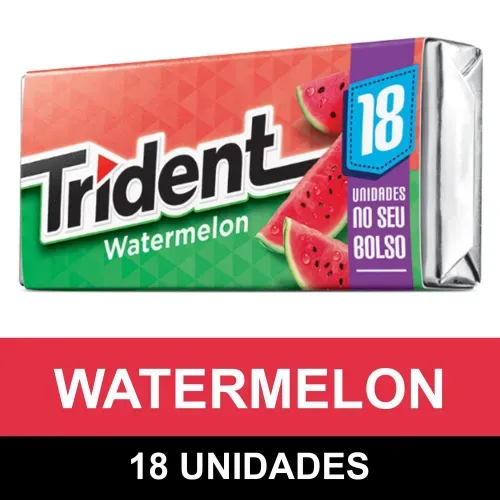Chiclete Trident Watermelon com 18 Unidades 30,6g