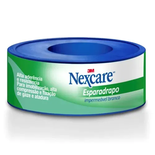 Esparadrapo Nexcare Impermeável Branco com 12mmx3m