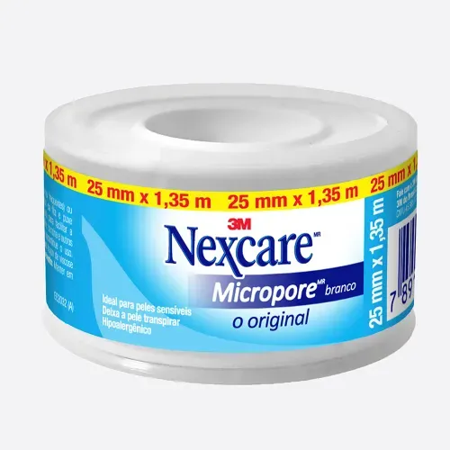 Esparadrapo Nexcare Micropore Branco 25mmx1,35m