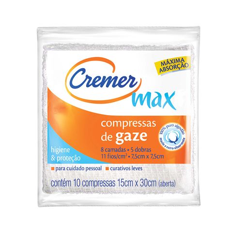 Compressa de Gaze Cremer Max 11 fios com 10 unidades