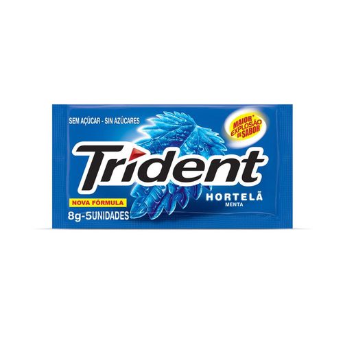 Chiclete Trident Hortelã com 5 Unidades 8g