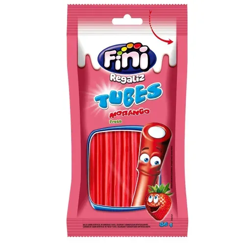Tubes Fini morango 80g