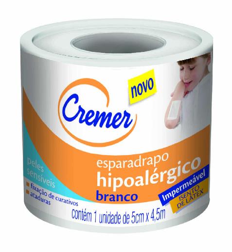 Esparadrapo Cremer hipoalergênico branco 5cmx4,5m