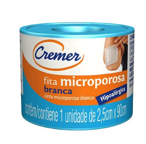 Fita Microporosa Cremer branca 2,5cmx90cm