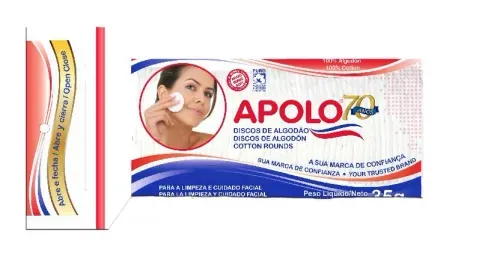 Algodão Facial Apolo discos 35g