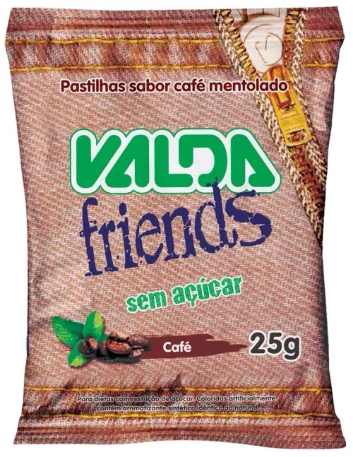 Pastilhas Valda Friends Sem Açúcar Café 25g